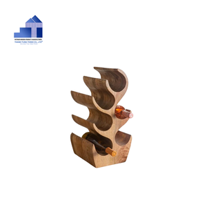 Porte-vin en pin massif à 3 niveaux, présentoir moderne, mobilier de maison, capacité inférieure à 10 bouteilles, couvercle amovible, fabriqué au Vietnam - Product Image 6