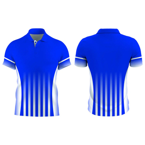 Polo pour homme en polyester et coton de haute qualité, motif uni, manches courtes, respirant, vente en gros - Product Image 3