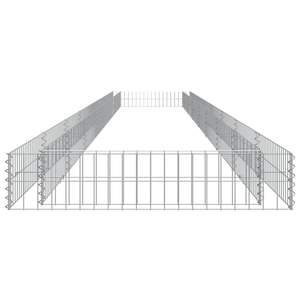 Grand lit de jardin surélevé en gabion en acier galvanisé argenté, robuste et durable pour la construction de jardins - Product Image 6