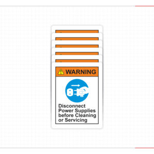 Advertencia: Desconectar las fuentes de alimentación antes de limpiar o revisar. Adhesivo impermeable con acabado mate. - Product Image 2