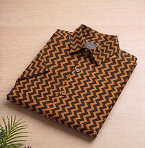 Mens Cotton Block Print <b>Shirt</b> Handmade Indian <b>Shirt</b> Casual Summer Fashion Bulk Wholesale - Product Image 4