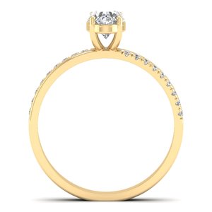 REYES High Quality 925 Sterling Silver Wedding Promise Ring For Women Classic Design GRA Certified Moissanite Fine Jewelry - Product Image 4