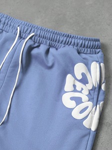 Survêtements en molleton 100% coton bleu ciel, imprimés personnalisés, de qualité supérieure, sweat-shirt à capuche et pantalon de jogging, 2 pièces, pour l'hiver - Product Image 4