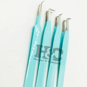 Nouvelle arrivée Tiffani bleu pince à épiler durable gratuit Logo pince à épiler haute qualité en acier inoxydable pointe fine pince à cils RTS vison - Product Image 2