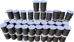 Modèle de résultats de bijoux en cuir tressé Bolo noir. Cordon en cuir tressé Bolo - Product Image 2