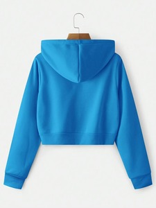 Professional Womens Fleece Hoodie Loose Fit Heavyweight <b>Long</b> Sleeve Pullover Sweatshirt Casual Winter Warm Hooded Outer <b>Coat</b> - Product Image 6
