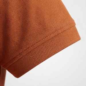 Men's Solid Color Knitted <b>Polo</b> Shirt Short Sleeve Casual Style <b>Orange</b> - Product Image 6