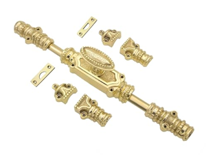 Loquet en laiton massif pour usage intérieur, pour fenêtres et portes, tailles 54" et 36", couleur personnalisée, boîte en carton - Product Image 3