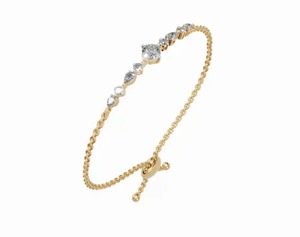 Pearluxe Spark Diamond <b>Adjustable</b> <b>Bracelet</b> 1.251 Carats 9 Stones 9k 14k 18k Yellow Rose White Gold Luxury Large Stone 9 Pcs - Product Image 4