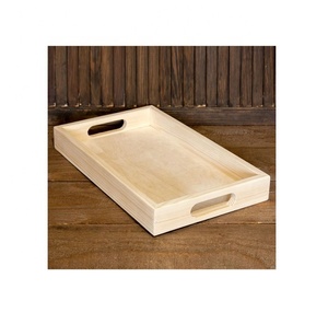 Juego de bandejas de servir de madera de pino hechas a mano, ecológicas, duraderas, de calidad comercial, pulidas, para uso en hoteles y restaurantes, más vendidas. - Product Image 2