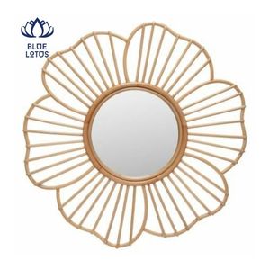 La Mejor Opción 2026: Espejo de Ratán Artesanal para Decoración de Pared, Mejora la Luminosidad y Crea un Rincón Acogedor para el Hogar - Product Image 1