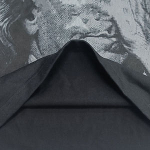 เสื้อยืดผู้ชายทรงโอเวอร์ไซส์ แขนยาวสองชั้น ล้างสีแบบแอซิดวอช ทรงครอป พิมพ์ลายกราฟิกแบบดิสเทรส ปักลายตามสั่ง - Product Image 3