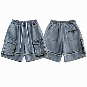 Últimos pantalones cortos de mezclilla para hombre, ajustados, de secado rápido, transpirables, estilo urbano, bordados, de cintura media, alta calidad a precio económico. - Product Image 4