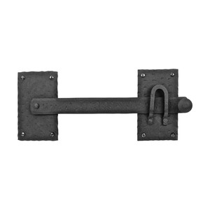 Connecteur de loquet de porte en fer finition oxyde noir, forme ronde, pour installation domestique, outils de quincaillerie, loquet de porte et de portail - Product Image 5