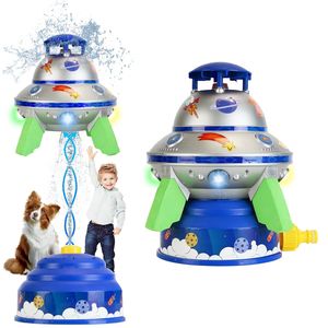 Irrigatore d'Acqua da Esterno Stile UFO con Altezza Regolabile, Rotazione a 360 Gradi, Portata 1.64FT-6.56FT, Attrezzatura per Giochi d'Acqua con LED Colorati - Product Image 2