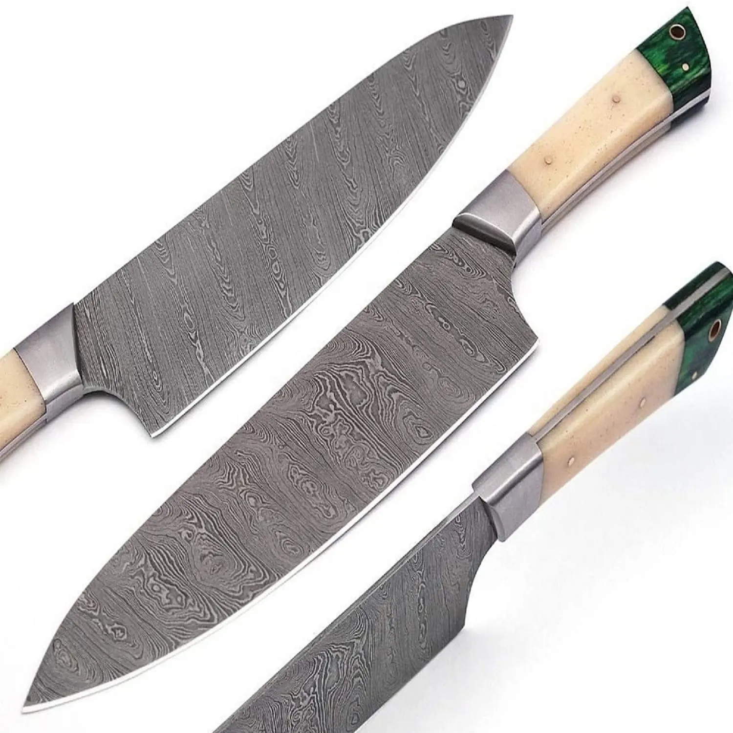 Classic Design Damascus Steel Chef Knife Professional Kitchen Tool for Restaurants Traditional Style with Custom Logo