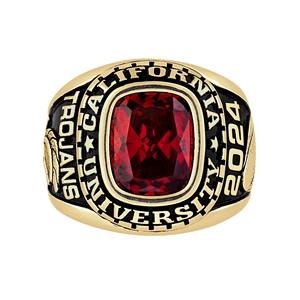 Bague de graduation personnalisée pour hommes, plaquée or jaune, pour cérémonie de lycée ou université, bague d'étudiant personnalisée - Product Image 1