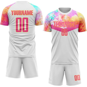 ชุดเสื้อฟุตบอลลายธงชาติสหรัฐอเมริกาแบบกำหนดเอง ชุดแข่งขันแขนสั้นสำหรับผู้ชาย ระบายเหงื่อได้ดี พิมพ์ลายแบบ Sublimation ชุดทีมสำหรับผู้ใหญ่ - Product Image 5