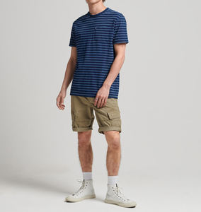 กางเกงขาสั้นคาร์โก้ผ้าฝ้ายฟลีซพิมพ์ลายสกรีนลำลองสำหรับผู้ชาย เอวสูง มีเชือกผูก กระเป๋าคาร์โก้คู่ แห้งเร็ว ระบายอากาศได้ดี - Product Image 6