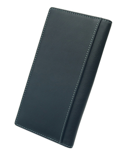 [Artículo Popular] Cartera Larga de Cuero Saffiano Castello, Unisex, para Hombre y Mujer, en Azul Marino, Gris, Verde y Negro - Product Image 2