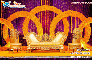 Prettiest <b>Ring</b> Ceremony Wedding Stage Loveseat <b>Indian</b> Wedding Sofa Set for Bride Groom Muslim Theme Sofa Set for Wedding USA - Product Image 3