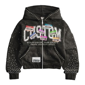 Fabricant de sweats à capuche graphiques en gros, fabrication de sweats à capuche streetwear surdimensionnés pour les marques de vente au détail, logo personnalisé - Product Image 6