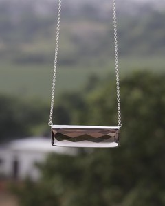 Smoky Quartz Pendant <b>Necklace</b> Natural Brown Crystal Gemstone Handmade Silver Jewelry Healing Stone <b>Boho</b> Women Gift - Product Image 1