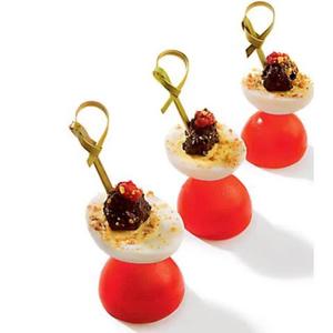 BEST SELLER Fabricant de brochettes en bambou naturel - Piques à cocktail nouées de 12 cm pour apéritifs, fruits et desserts - Product Image 2