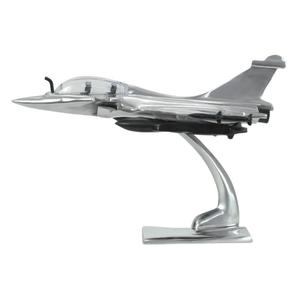 Modèle d'avion de chasse Rafale artisanal en métal avec cockpit noir et base, taille personnalisée, prix de gros - Product Image 2