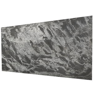 Exportador de material de revestimiento de piedra flexible, revestimiento de piedra en láminas flexible color gris plateado y negro, azulejo de pared brillante, uso seguro para villas y hogares. - Product Image 1