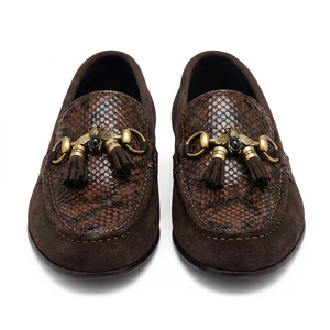 Elegantes Mocasines de Cuero con Borlas para Hombre, Transpirables, Sin Cordones, Acabado de Alta Calidad, para Negocios, Fiestas, Casuales, Invierno - Product Image 3