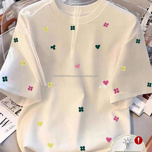 T-shirts pour femmes en gros, haute qualité, livraison rapide, motif dessin animé, achat décontracté, emballage personnalisé, fabriqué au Vietnam, fabricant - Product Image 5