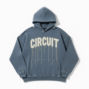 Sudadera con capucha oversize para hombre, estilo streetwear, lavado ácido, vintage, de algodón grueso, forro polar resistente, cálida para invierno, informal, a la moda. - Product Image 2