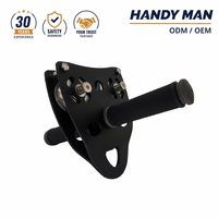 Poulie Tandem Extérieure en Acier Haute Vitesse CE 45KN pour Corde de 13mm, Chariot de Zipline Durable, OEM Disponible, Noir, 1.8kg, Marque HM Adventure