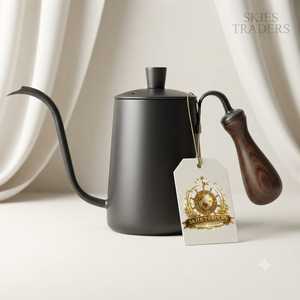 Moroccan Style Silver Embossed <b>Teapot</b> Vintage Metal <b>Tea</b> Kettle Traditional Coffee Pot - Product Image 2