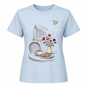 Women's 240 GSM Heavyweight T-Shirt Garment Dyed Vintage Washed Silk/Cotton Crew Neck Loose Fit Plus Size Quick Dry Custom - Product Image 1
