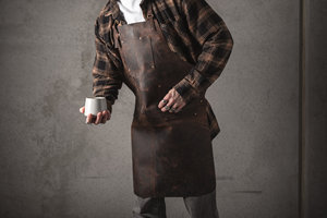 Professional Luxury Leather <b>Apron</b> for <b>BBQ</b> Grill Chef Lightweight Durable Adjustable Handmade Vintage Design LPN-0242 - Product Image 3