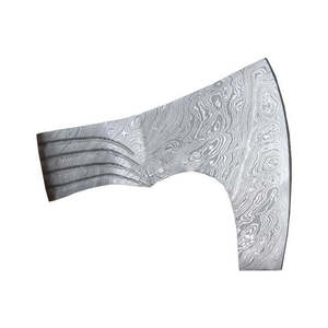 Tête de hache industrielle de haute qualité en acier Damas à double lame, de type Tomahawk Viking, avec manche en bois brut, fabriquée à la main - Product Image 2