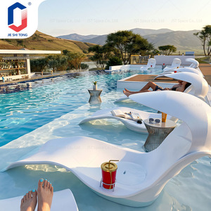 Chaise longue de piscine moderne en FRP, lit de soleil de luxe en fibre de verre pour hôtel, complexe hôtelier, villa - Product Image 2