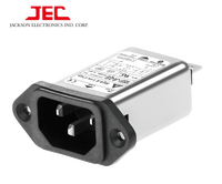 Filtre EMI JEC 10SS1-S-Q Entrée C14 Réseaux LC RC 115V/250VAC 1-30A Fonction de transfert passe-bas 50/60Hz 15-80dB Perte d'insertion