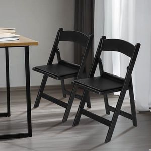 4 Pack Comfortable Resin Folding Chairs with Padded Seat Indoor and Outdoor Home Event Party Picnic School for Home and Events - Product Image 3