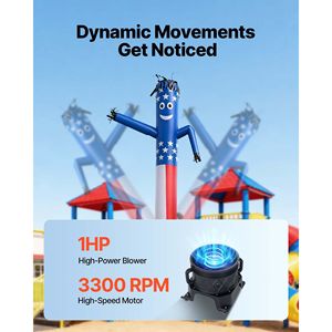 Inflable Publicitario de 20 Pies de Altura, Tubo Inflable Danzante con Movimiento Ondulante, con Soplador Impermeable IPX3 de 1 HP - Product Image 3