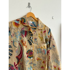Conjunto de Pijama de Manga Larga con Estampado Floral, 100% Algodón, Cuello en V, Cintura Elástica, Tejido Transpirable, Bolsillos Ecológicos - Product Image 4