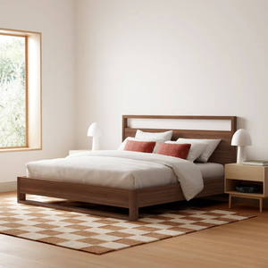 Base de Cama de Madera Maciza de Diseño Minimalista, Muebles de Dormitorio Escandinavos Minimalistas para Dormitorio - Product Image 6