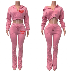 High OEM Women's Two Piece Hoodie <b>Set</b> Tracksuits <b>Set</b> Sweatpants and Hoodies <b>Set</b> 2 Piece Sweatsuits <b>Set</b> for Women 2026 - Product Image 1