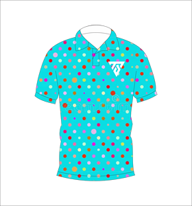 Camisa Polo Multicolor con Puntos para Hombre, Sublimación Personalizada, Manga Corta, Verano, Casual, Transpirable, Ligera, para Golf - Product Image 1