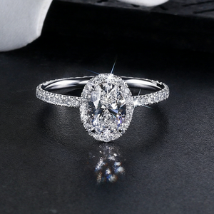 PT950 Platinum D Color Oval Cut Lab Grown Diamond Luxury Ring <b>Gift</b> Party Wedding Engagement <b>Memorials</b> Women Fine Jewelry Band - Product Image 5