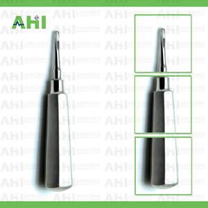 3 Élévateurs radiculaires dentaires torsadés à pointe droite 4 mm, instruments d'extraction chirurgicaux en acier, manuels, haute qualité, fabriqués au Pakistan, CE - Product Image 3