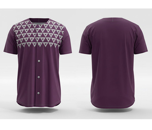 เสื้อเบสบอลทีมแบบสั่งทำพิเศษ พิมพ์ลายแบบซับลิเมชั่น |   ชุดเบสบอลทีมพร้อมโลโก้และหมายเลขแบบกำหนดเอง |   โพลีเอสเตอร์ที่ระบายอากาศได้ดี - Product Image 4