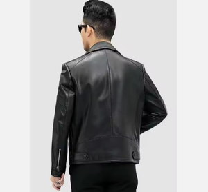แจ็คเก็ตหนังสไตล์เบสบอลลำลองแบรนด์ดังสำหรับผู้ชาย - Product Image 2